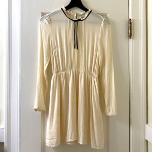 White Flowy Retro Gothic Off White Cream Dress From Forever 21